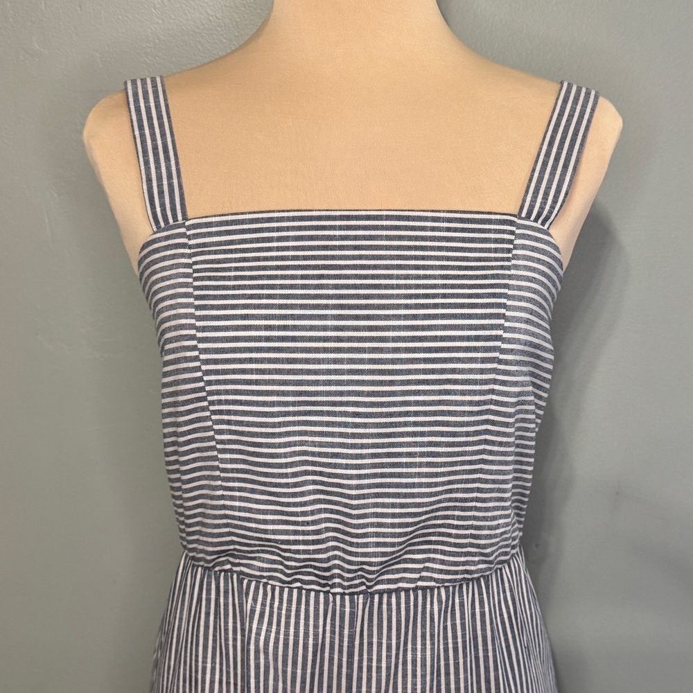 NEW Speechless Wide Leg Navy & White Striped Cropped Romper Jumper - Picture 2 of 12